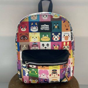 NINTENDO Animal Crossing Multicoloured Cartoon Print Zip Pockets Backpack Bag